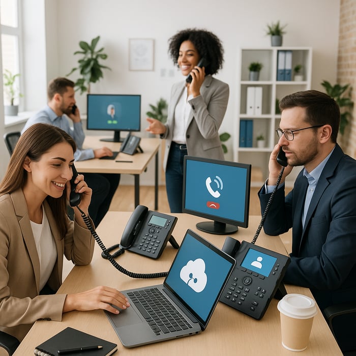 Un moderno ufficio di piccola azienda con professi